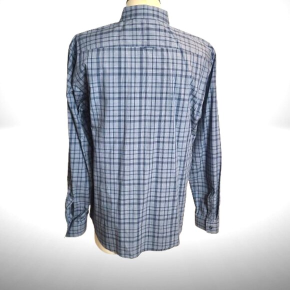 BOSS Hugo Boss Slim Fit Button-Down Shirt – Men’s XL – Blue Plaid – Two Chest Po - Picture 6 of 13